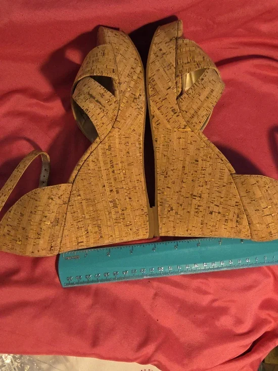 EUC Heather's Closet "The Randi" Cork Platform Sandals - Picture 5 of 7
